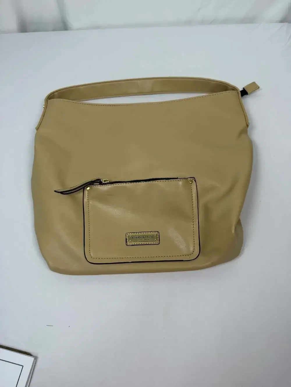 London Fog Leanna Pale Taupe Hobo Handbag Purse
